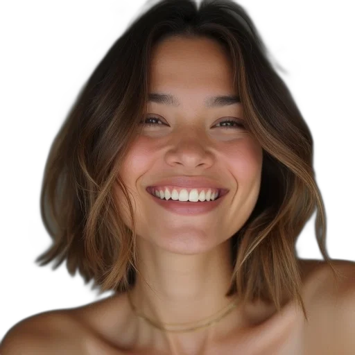 face, hair, jewelry, staff transparent PNG cut-out