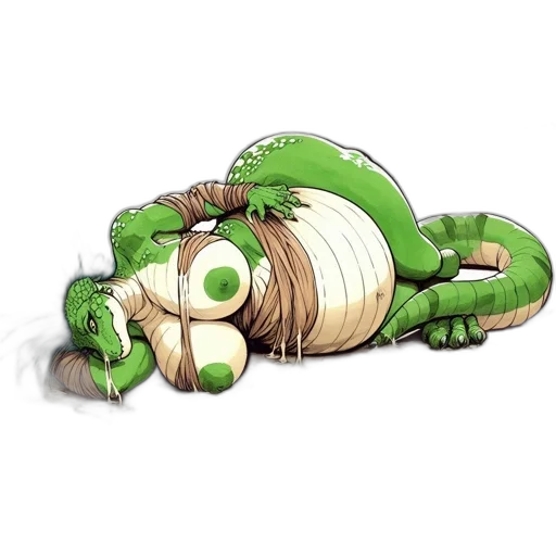 dragon, creature, animal, staff transparent PNG cut-out