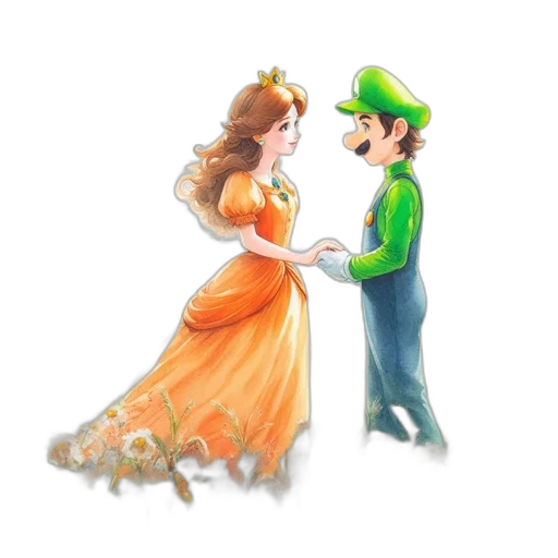 crown, dress, concept art, watercolor transparent PNG cut-out