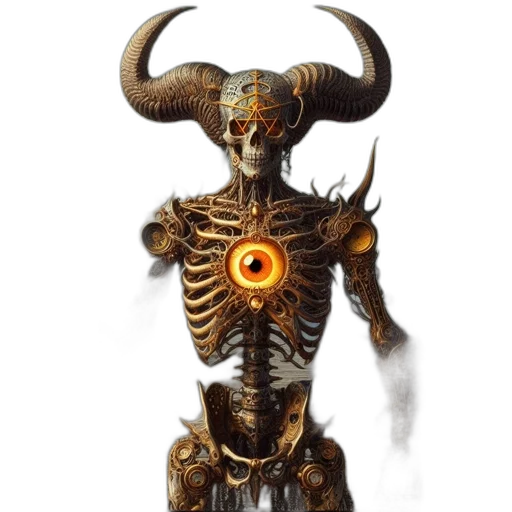 robot, staff, mask, creature transparent PNG cut-out
