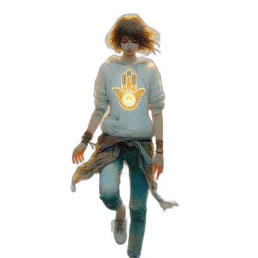 jacket, staff, mask, weapon transparent PNG cut-out
