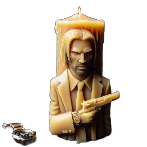fire, candle, sculpture, portrays transparent PNG cut-out