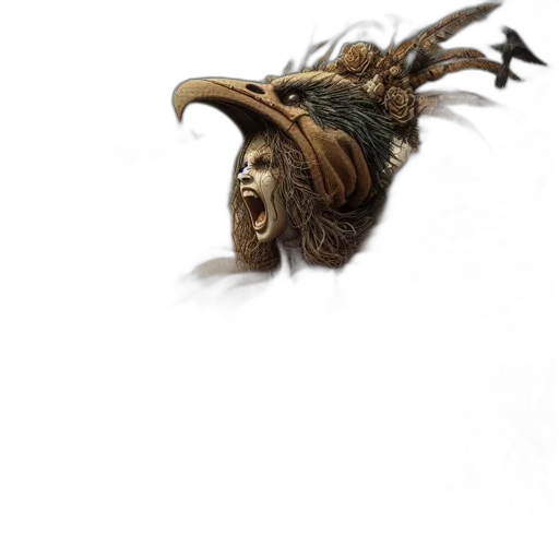 mask, creature, face, staff transparent PNG cut-out