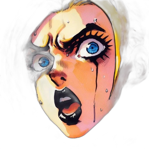 mask, face, comic book art, concept art transparent PNG cut-out