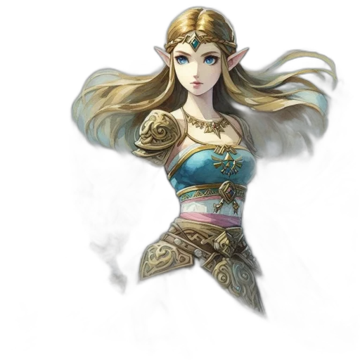 dress, jewelry, sword, staff transparent PNG cut-out