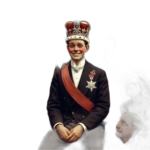 crown, staff, face, mask transparent PNG cut-out