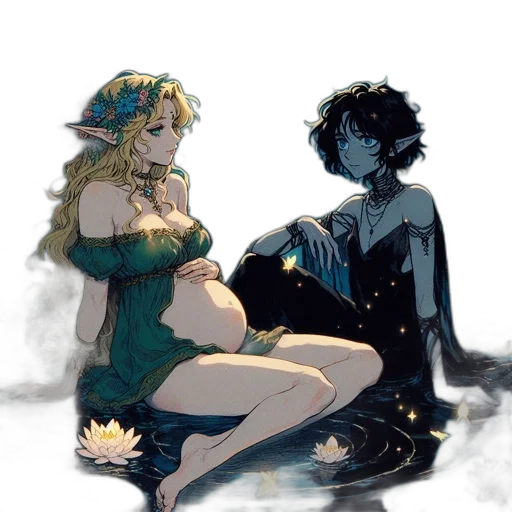 dress, crown, concept art, fantasy art transparent PNG cut-out