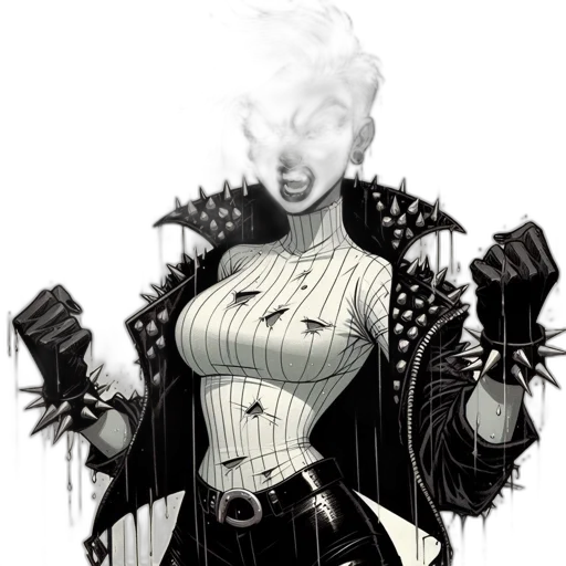 jacket, dress, comic book art, concept art transparent PNG cut-out