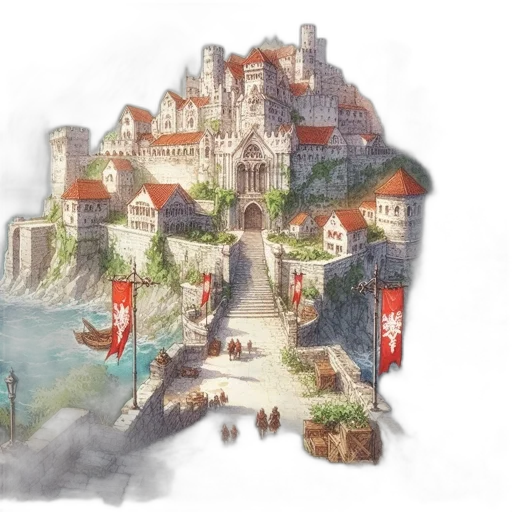 concept art, fantasy art, watercolor, photorealistic transparent PNG cut-out