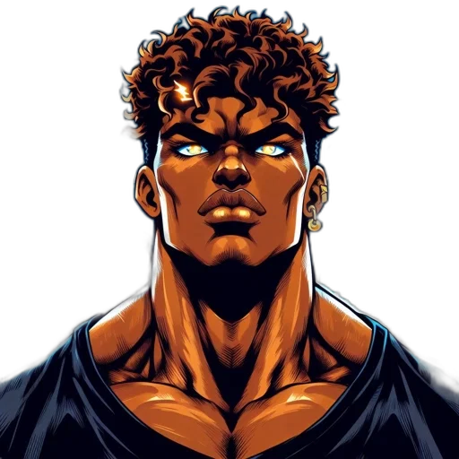 face, comic book art, concept art, cartoon transparent PNG cut-out