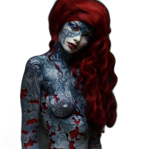 dress, mask, fantasy art, concept art transparent PNG cut-out