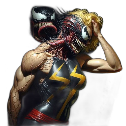 creature, mask, face, comic book art transparent PNG cut-out