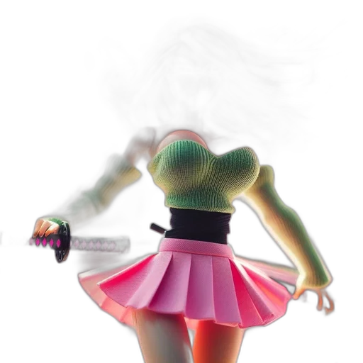 dress, robot, creature, hair transparent PNG cut-out