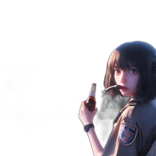weapon, robot, staff, jacket transparent PNG cut-out