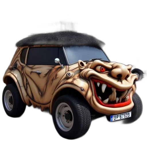 car, animal, creature, dragon transparent PNG cut-out