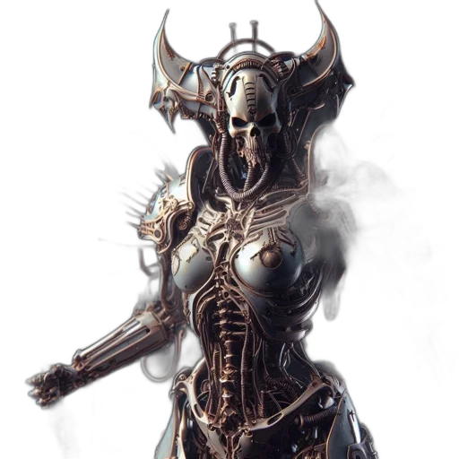 weapon, dress, robot, staff transparent PNG cut-out
