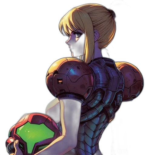 robot, dress, weapon, cyberpunk transparent PNG cut-out