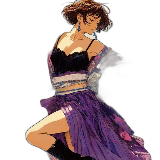 dress, watercolor, concept art, pixel art transparent PNG cut-out