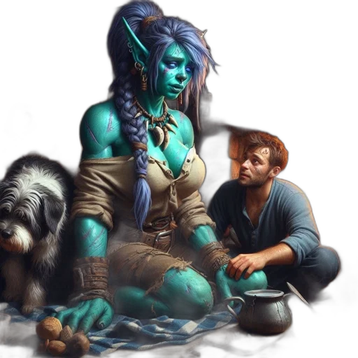 fantasy art, concept art, comic book art, photorealistic transparent PNG cut-out