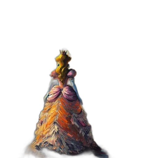 dress, crown, hat, staff transparent PNG cut-out