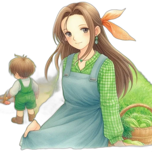 dress, staff, pixel art, concept art transparent PNG cut-out