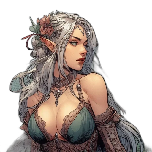 dress, dragon, crown, fantasy art transparent PNG cut-out