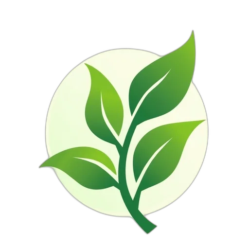 3d render, green, earth tones, logo transparent PNG cut-out
