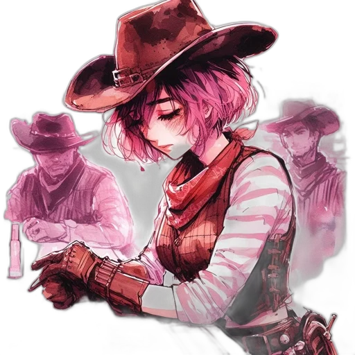 weapon, staff, hat, jacket transparent PNG cut-out