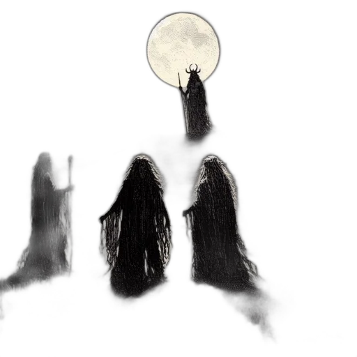 mask, hair, creature, dress transparent PNG cut-out