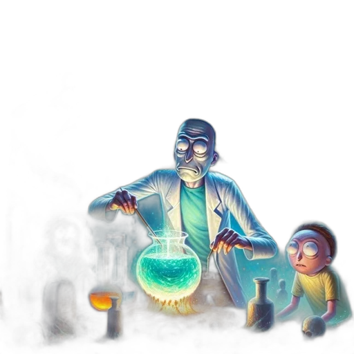 staff, robot, creature, bottle transparent PNG cut-out