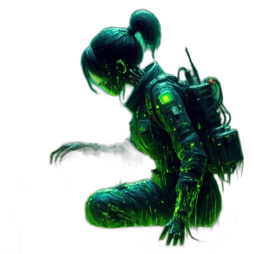 robot, creature, weapon, cyberpunk transparent PNG cut-out