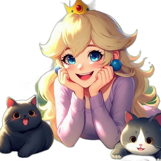 crown, staff, animal, pixel art transparent PNG cut-out