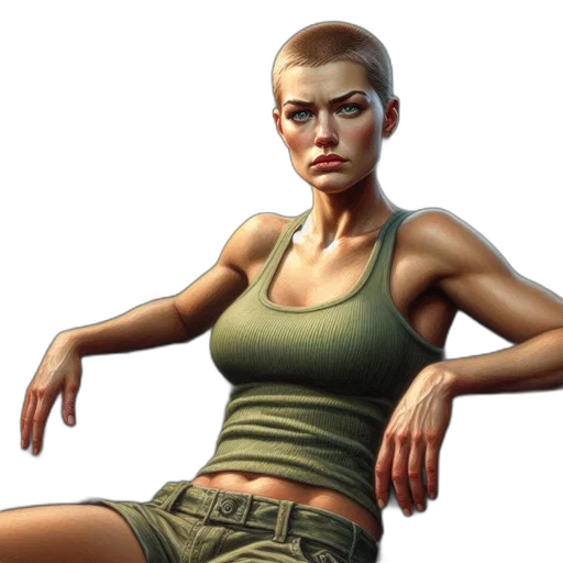 weapon, face, concept art, comic book art transparent PNG cut-out