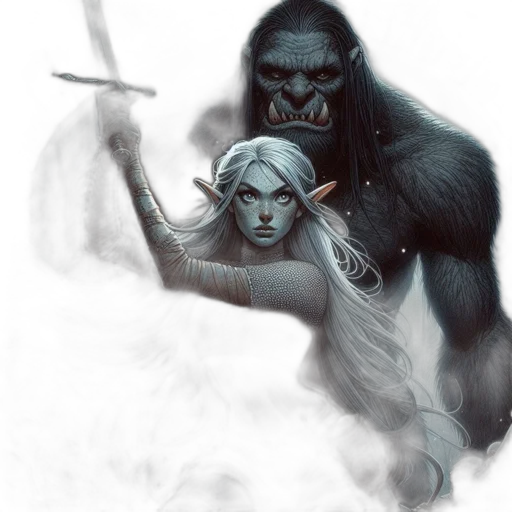 creature, fantasy art, concept art, comic book art transparent PNG cut-out