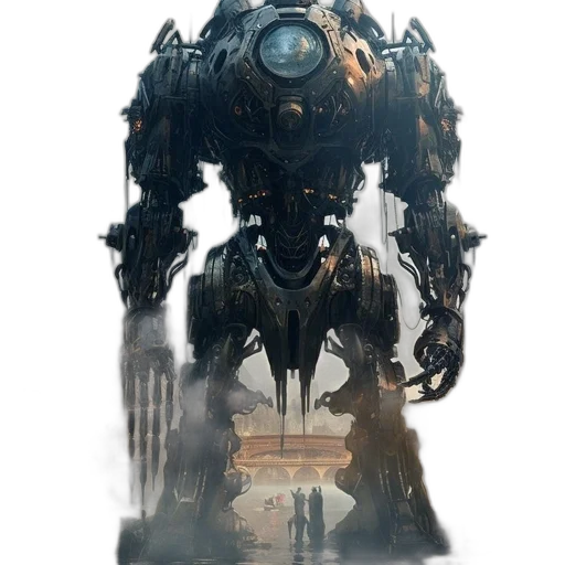 robot, weapon, creature, face transparent PNG cut-out