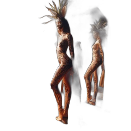 hair, dress, creature, 3d render transparent PNG cut-out
