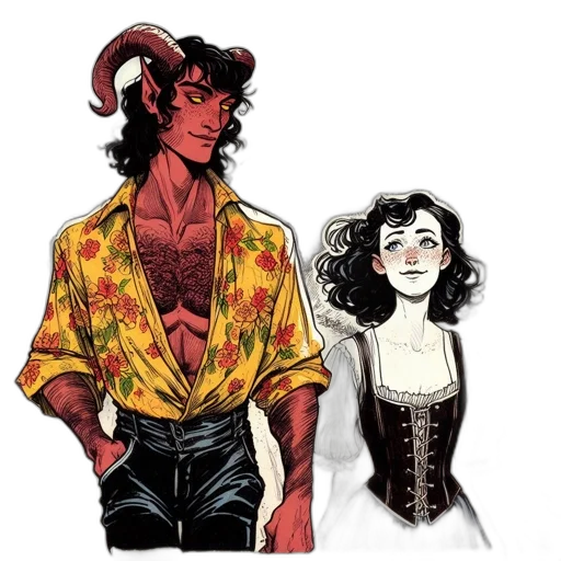concept art, comic book art, watercolor, fantasy art transparent PNG cut-out
