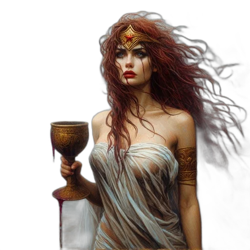 dress, fantasy art, comic book art, concept art transparent PNG cut-out