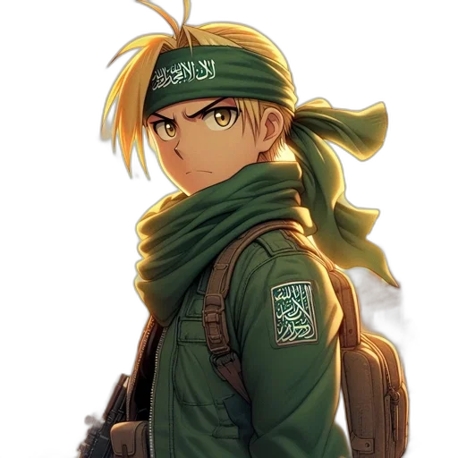 jacket, staff, weapon, hat transparent PNG cut-out