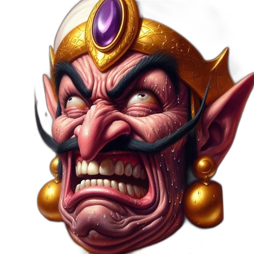 face, mask, crown, staff transparent PNG cut-out