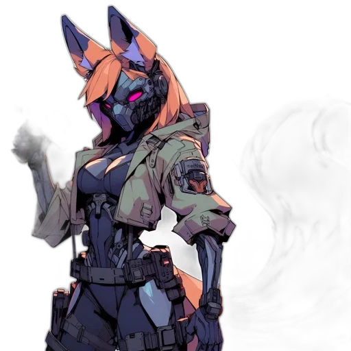 robot, mask, weapon, staff transparent PNG cut-out