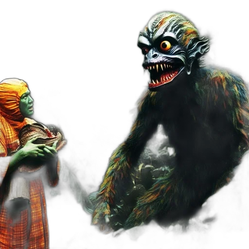 creature, mask, concept art, comic book art transparent PNG cut-out