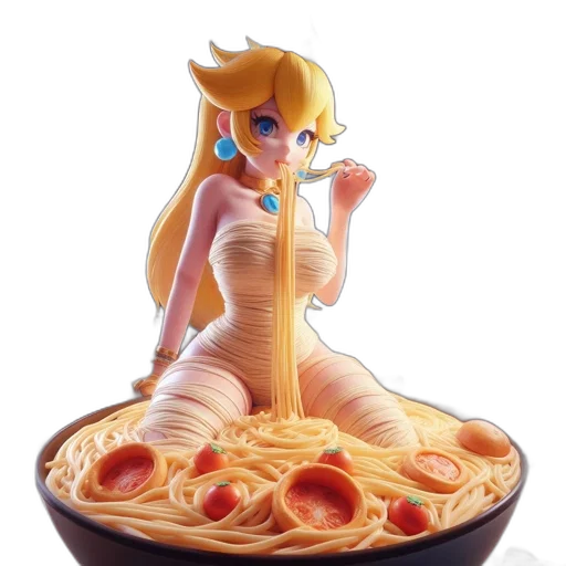 food, dress, concept art, 3d render transparent PNG cut-out