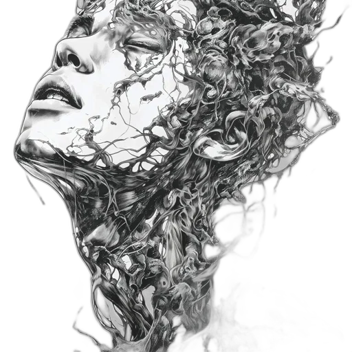 face, mask, crown, hair transparent PNG cut-out