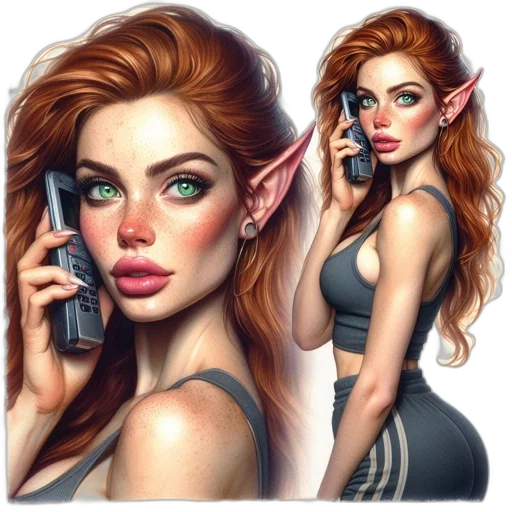 face, fantasy art, concept art, pixel art transparent PNG cut-out