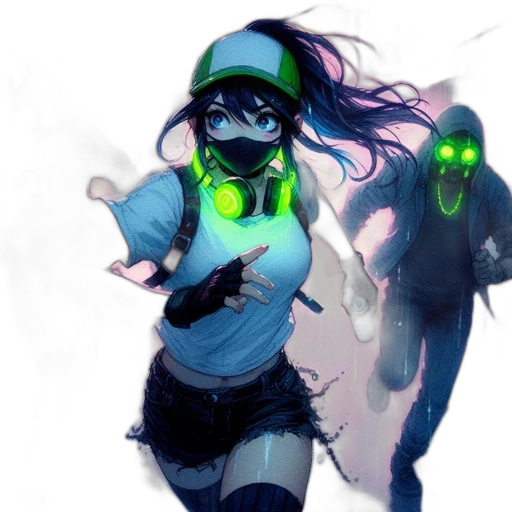 mask, creature, robot, staff transparent PNG cut-out