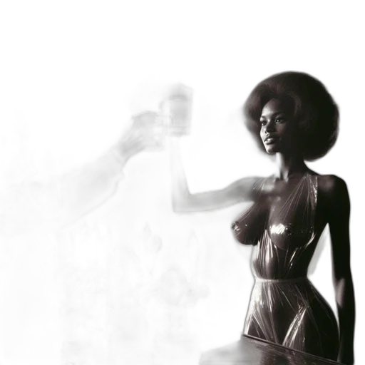 dress, hair, bottle, concept art transparent PNG cut-out