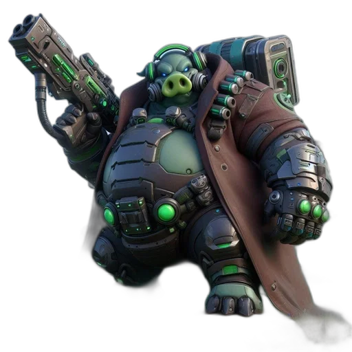 weapon, robot, staff, creature transparent PNG cut-out