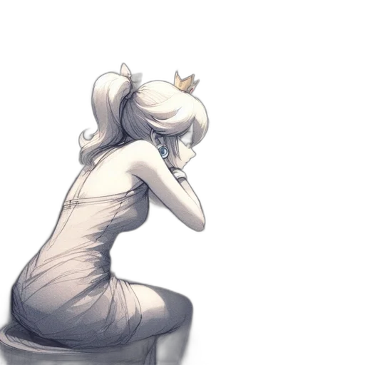 crown, dress, staff, creature transparent PNG cut-out