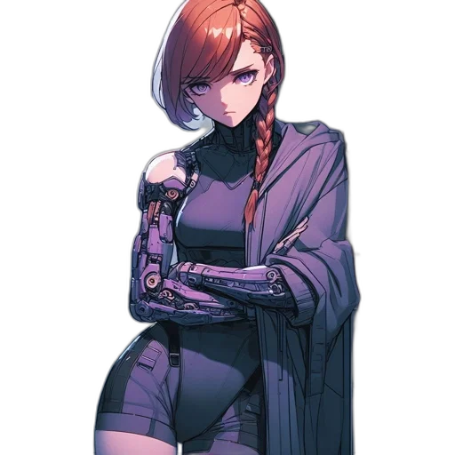 jacket, dress, staff, weapon transparent PNG cut-out